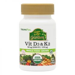 Nature's Plus Source of Life Garden Vitamin D3 & K2 Capsules 60