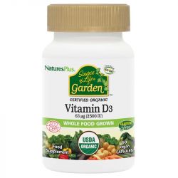 Nature's Plus Source of Life Garden Organic Vitamin D3 2500iu VCaps 60