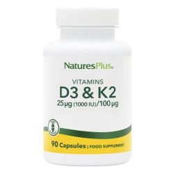 Nature's Plus Vitamin D3 1000iu with K2 100mcg VCaps 90