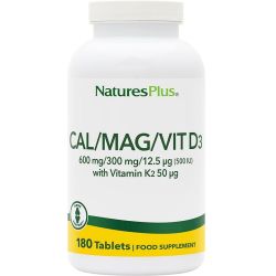 NaturesPlus Cal/Mag With D3/K2 Tablets 180