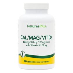 NaturesPlus Cal/Mag With D3/K2 Tablets 90