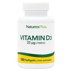 Nature's Plus Vitamin D3 1000iu Softgels 180