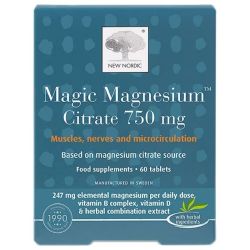 New Nordic Magic Magnesium Citrate 750mg Tabs 60