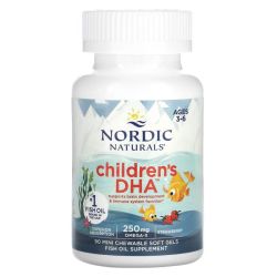 Nordic Naturals Children's DHA 250mg Omega-3 Strawberry Mini Softgels 90