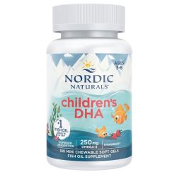 Nordic Naturals Children's DHA 250mg Omega-3 Strawberry Mini Softgels 180