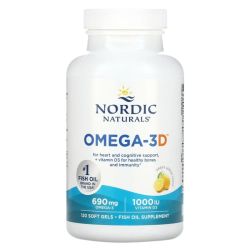 Nordic Naturals Omega-3D 690mg Lemon Softgels 120