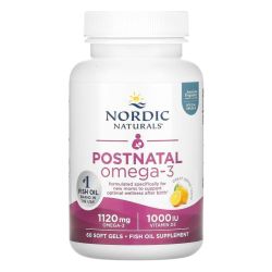 Nordic Naturals Postnatal Omega-3 1120mg Lemon Softgels 60