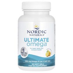 Nordic Naturals Ultimate Omega in Fish Gelatin 1280mg Lemon Softgels 60