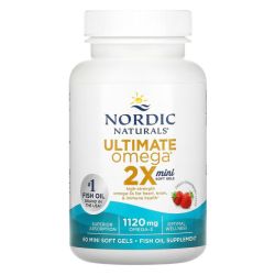 Nordic Naturals Ultimate Omega 2x Mini 1120mg Strawberry Mini Softgels 60