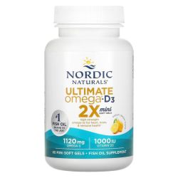 Nordic Naturals Ultimate Omega 2x Mini Vitamin D3 1120mg 60