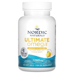 Nordic Naturals Ultimate Omega in Fish Gelatin 1280mg Lemon Softgels 60