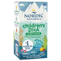 Nordic Naturals Children's DHA Vegetarian 375mg Berry Lemonade Chewables 120