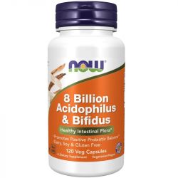 NOW Foods 8 Billion Acidophilus & Bifidus Capsules 120