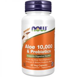 NOW Foods Aloe 10000 & Probiotics Capsules 60