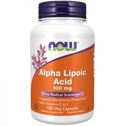 NOW Foods Alpha Lipoic Acid with Vitamins C & E 100mg Capsules 120