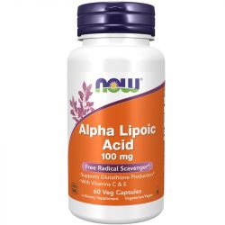 NOW Foods Alpha Lipoic Acid with Vitamins C & E 100mg Capsules 60