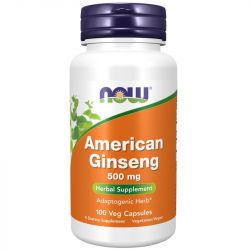 NOW Foods American Ginseng 500mg Capsules 100