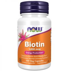 NOW Foods Biotin 1000mcg Capsules 100