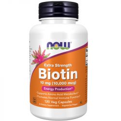 NOW Foods Biotin 10mg Extra Strength Capsules 120
