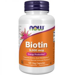 NOW Foods Biotin 5000mcg Capsules 120