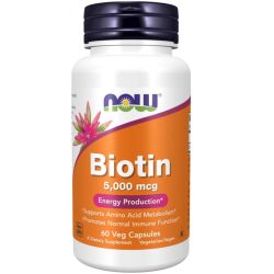NOW Foods Biotin 5000mcg Capsules 60