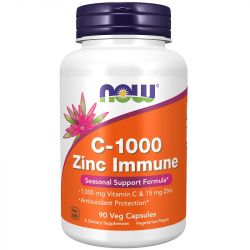 NOW Foods C-1000 Zinc Immune Capsules 90