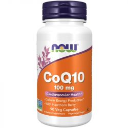 NOW Foods CoQ10 with Hawthorn Berry 100mg Capsules 90