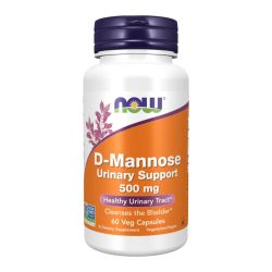 NOW Foods D-Mannose 500mg Capsules 60 Main Image