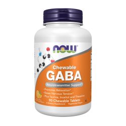 NOW Foods GABA Chewable with Taurine Inositol and L-Theanine Chews 90 Main Image