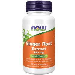 NOW Foods Ginger Root Extract 250mg Capsules 90
