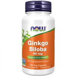 NOW Foods Ginkgo Biloba 60mg Capsules 120