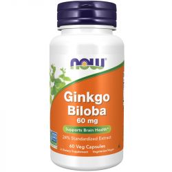 NOW Foods Ginkgo Biloba 60mg Capsules 60