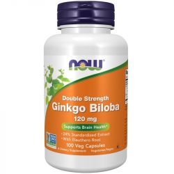 NOW Foods Ginkgo Biloba Double Strength 120mg Capsules 100