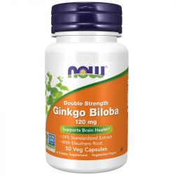 NOW Foods Ginkgo Biloba Double Strength 120mg Capsules 50