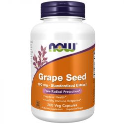 NOW Foods Grape Seed Standardized Extract 100mg Capsules 200