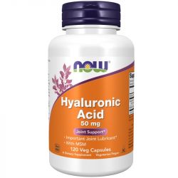 NOW Foods Hyaluronic Acid with MSM 50mg Capsules 120