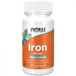 NOW Foods Iron 18mg Capsules 120