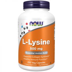 NOW Foods L-Lysine 500mg Capsules 250