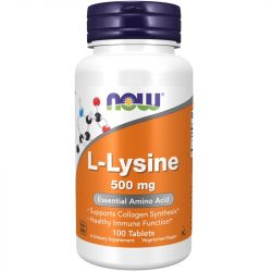 NOW Foods L-Lysine 500mg Tablets 100