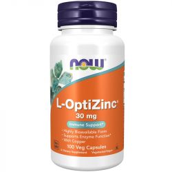 NOW Foods L-OptiZinc 30mg Capsules 100