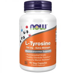 NOW Foods L-Tyrosine Extra Strength 750mg Capsules 90