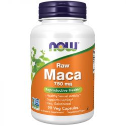 NOW Foods Maca 6:1 Concentrate 750mg RAW Capsules 90