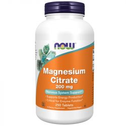 NOW Foods Magnesium Citrate 200mg Tablets 250