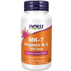 NOW Foods MK-7 Vitamin K-2 100mcg Capsules 120
