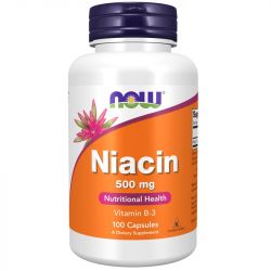 NOW Foods Niacin 500mg Capsules 100
