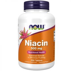 NOW Foods Niacin 500mg Tablets 250
