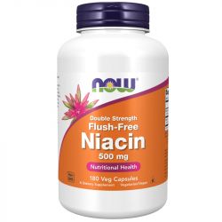 NOW Foods Niacin Flush-Free 500mg (Double Strength) Capsules 180
