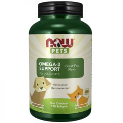 NOW Foods Pets Omega-3 Support Softgels 180
