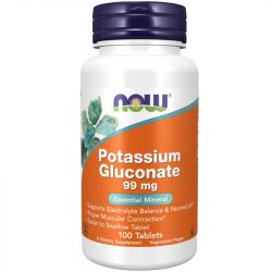 NOW Foods Potassium Gluconate 99mg Tablets 100