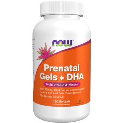NOW Foods Prenatal Gels + DHA Softgels 180
